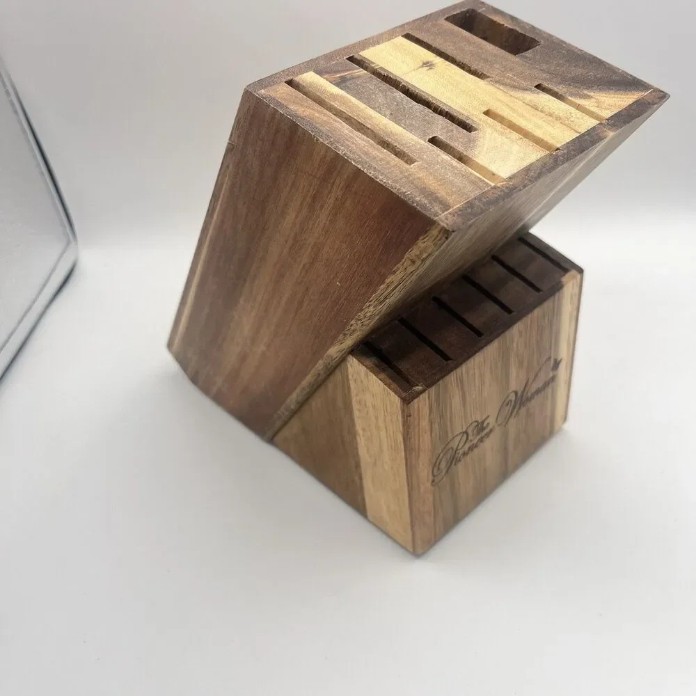 PIONEER WOMEN Wooden Wood Knife Block with 13 Slots
